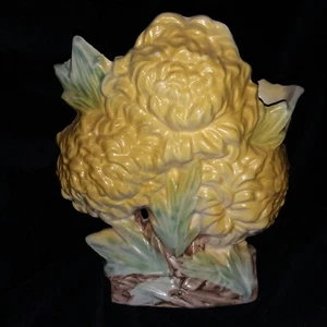 McCoy Pottery Chrysanthemum Yellow Art Vase Planter - Picture 1 of 11