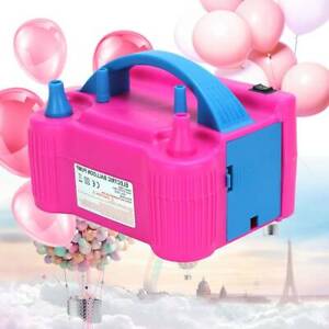 600W Portable Electric Pump Party Balloon Inflator Air Blower Dual Nozzles UK