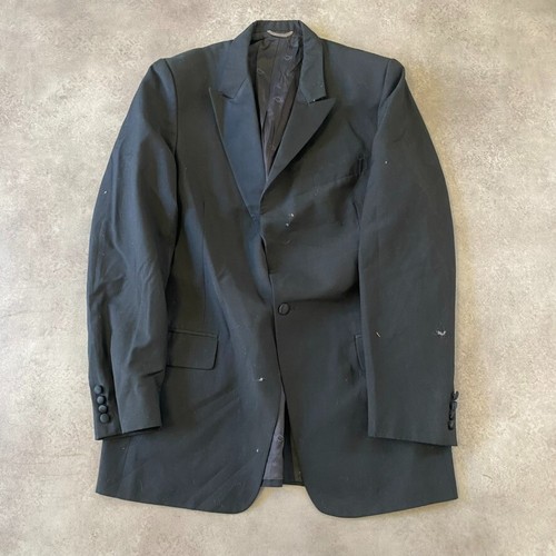 Christian Dior Giacca Blazer Uomo 42" Lana Le Monsieur Cappotto Nero