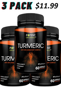 Organic Turmeric Curcumin with Black Pepper BioPerine 95% 500mg 180 caps
