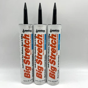 Sashco Big Stretch Black Acrylic Latex All Purpose Caulk Sealant 10.5 oz 3 Pack - Picture 1 of 6