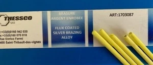 soldadura de plata Thessco M15T (45% plata) recubierta de flujo 5 varillas x 250 mm 2,0 mm - Imagen 1 de 3