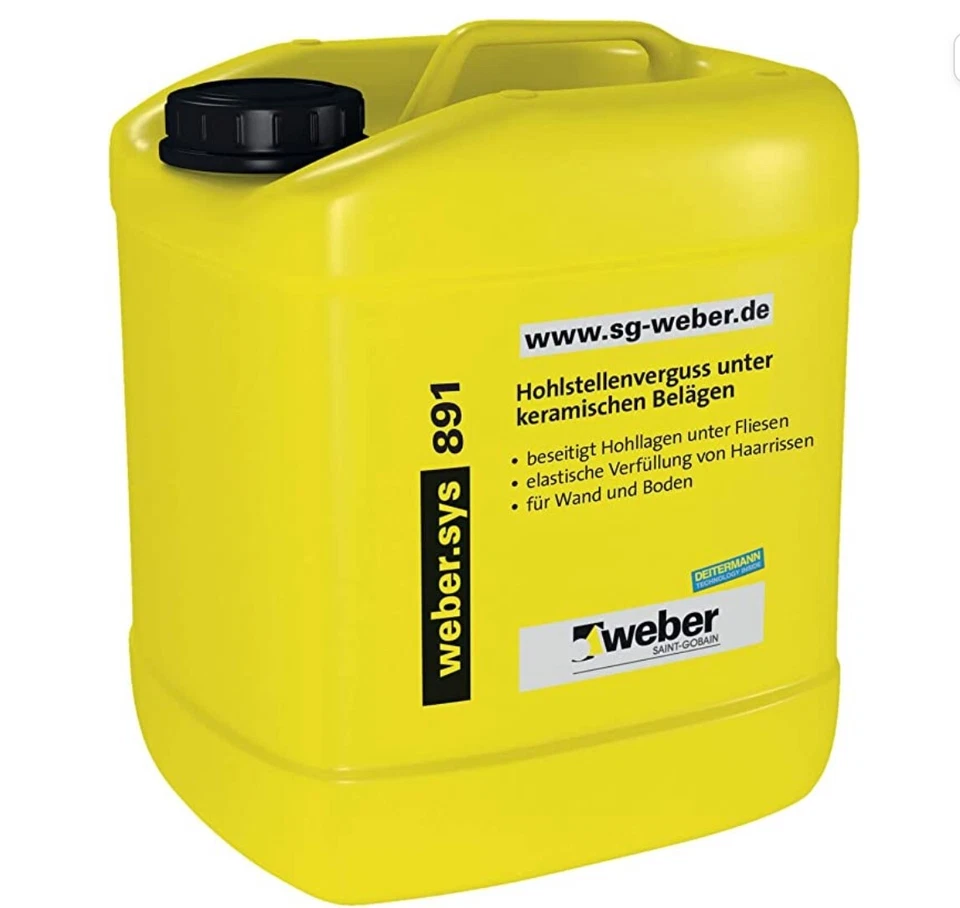 weber.sys 891 Fundición hueca bajo suelos cerámicos, 5 Ltr - Imagen 1 de 1
