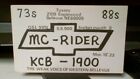 Carte postale radio CB QSL KCB-1900 motard Tussie 1970s Bellevue Nebraska