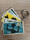 E.T. Movie Key Chain Fob King Ring Vintage Double Sided Card Original