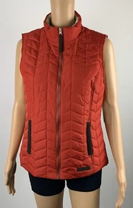 NWT G.H. Bass & Co Women's Quilted Zip Up Tango Red Vest Size Medium MSRP $59 - Picture 1 of 7