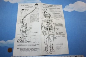 VINTAGE PALITOY ACTION MAN DEEP SEA DIVER INSTRUCTION SHEET  CB76512 - Picture 1 of 6