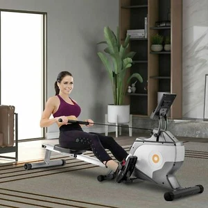 Rudergerät Heimtrainer Ruderzugmaschine Rudermaschine Klappbar Computer Fitness - Bild 1 von 12