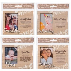 Wooden Picture Frame Personalised Unique Gift Rustic Poems Birthdays Christmas - Picture 1 of 19