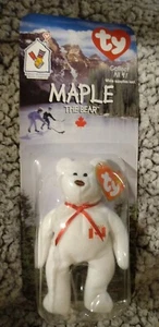Maple The Bear -1999 McDonald's Ty Beanie Baby With Rare Errors 1993/OAKBROOK - Picture 1 of 7