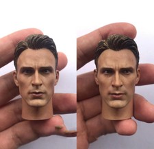Captain America 1/6 Scale Chris Evans Head Sculpt 2 Style for 12"  Figure