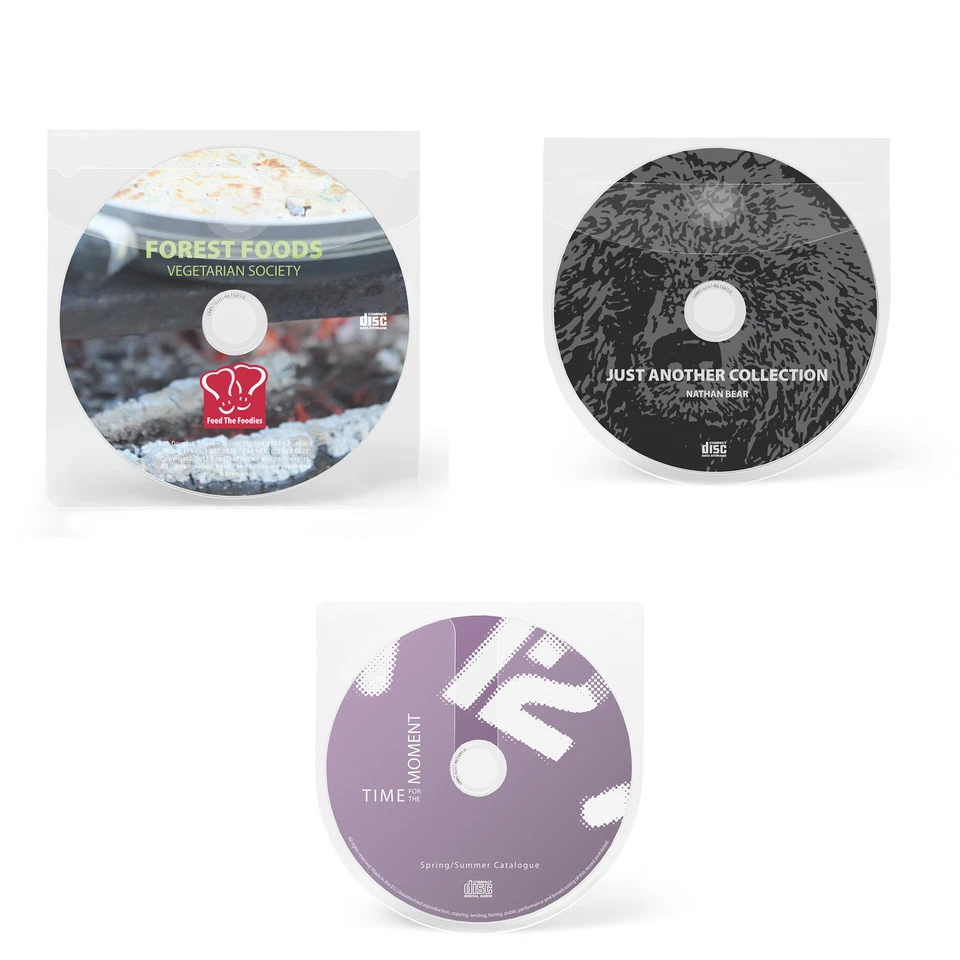 Buste CD Autoadesive | Custodie CD da Incollare | Custodie Vuote Trasparenti  - Immagine 1 di 1