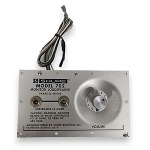 Volume / Connector Control Panel for Shure Model 702 Monitor Loudspeaker - Picture 1 of 4
