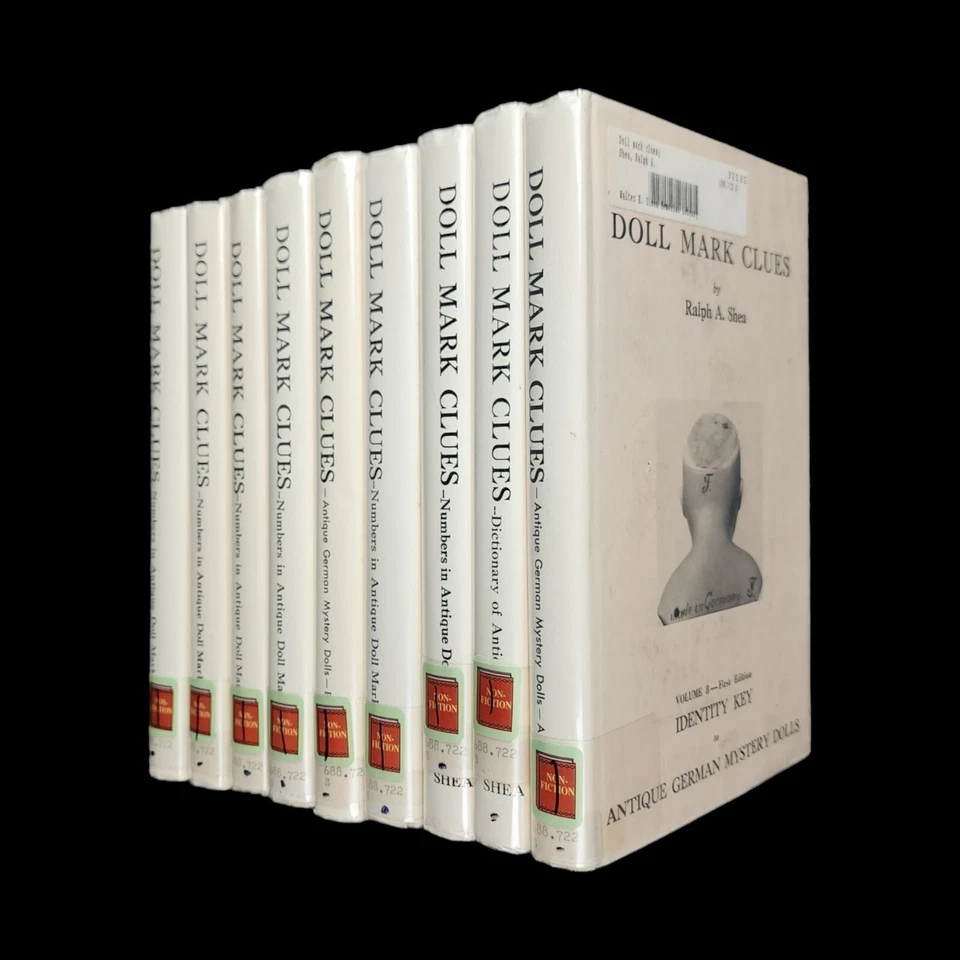 Antique Mystery Doll Mark Clues 9 Volume Set Hardcover Book Let Set Ralph Shea - Image 1 of 4