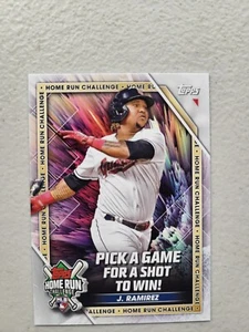 2023 Topps Serie 2 # HRC-14 Jose Ramirez Home Run Challenge Guardiani inutilizzati quasi nuovo - Foto 1 di 2