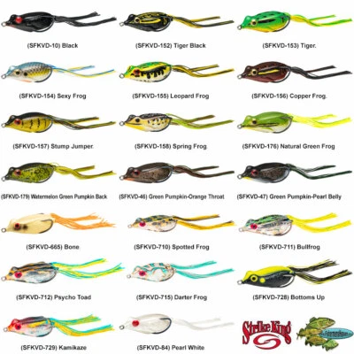 Señuelos de pesca Strike King Sexy Frog (SFKVD) Topwater cuerpo hueco Foto 1 de 4