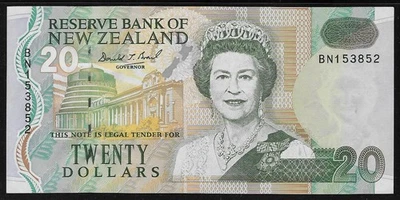 New Zealand 1992 20 Dollars P 179 VF - Image 1 of 2