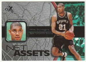 TIM DUNCAN 2000-01 FLEER EX - NET ASSETS #11 - SAN ANTONIO SPURS - HOF - Picture 1 of 2