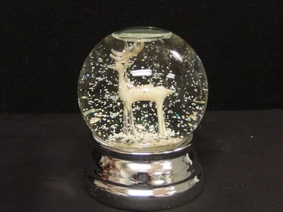 Globo de nieve vintage de reno de 3 3/4" de alto decoración de Navidad Foto 1 de 4