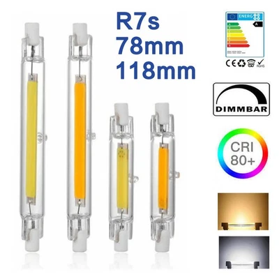 COB LED R7S 118mm78mm Dimmable Glass Replace Incandescent Halogen Lamp 110V/220V - Image 1 of 4
