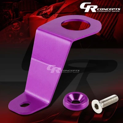 SOPORTE RADIADOR ALUMINIO PALANQUILLA CNC PÚRPURA + ARANDELA MONTAJE PARACHOQUES PARA EG EH CIVIC Foto 1 de 4
