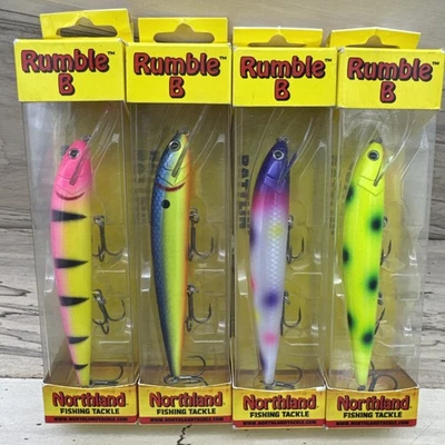 (4) Northland Tackle RUMBLE B 11 4-1/4" - 3/8 oz - COLORES MOSC - ¡ENVÍO RÁPIDO! Foto 1 de 4