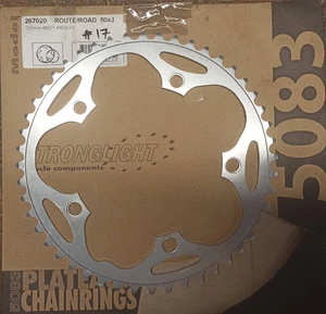 Stronglight 48T, 130mm bcd, 5-bolt, Dural 5083, Outer Chainring 9s 10s. NEW - Picture 1 of 2