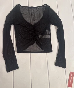 Capezio Black Adult Medium Mesh Top NWT - Picture 1 of 5
