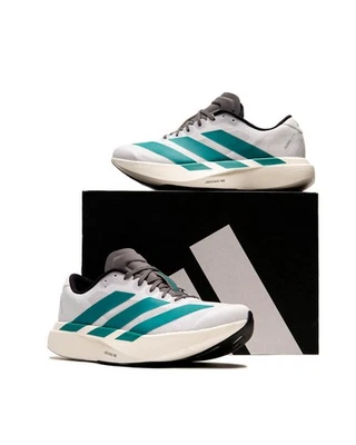 Adidas Adizero Evo SL JS4487 Zapatos para Correr Blanco Nube/Verde azulado puro/Gris Foto 1 de 4
