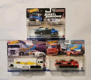 HOT WHEELS TEAM TRANSPORT SET 3 LB-ER34 SUPER SILHOUETTE 35GT-RR FAST FURIOUS - Picture 1 of 4