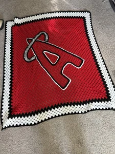 "Manta de ganchillo Anaheim Angels lentejuelas 50""x32""" - Imagen 1 de 1