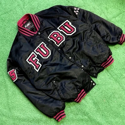 Vintage Y2K 1993 Fubu Sport Champs 05 Varsity Jacket  Red/black Size : 2XL - Image 1 of 4