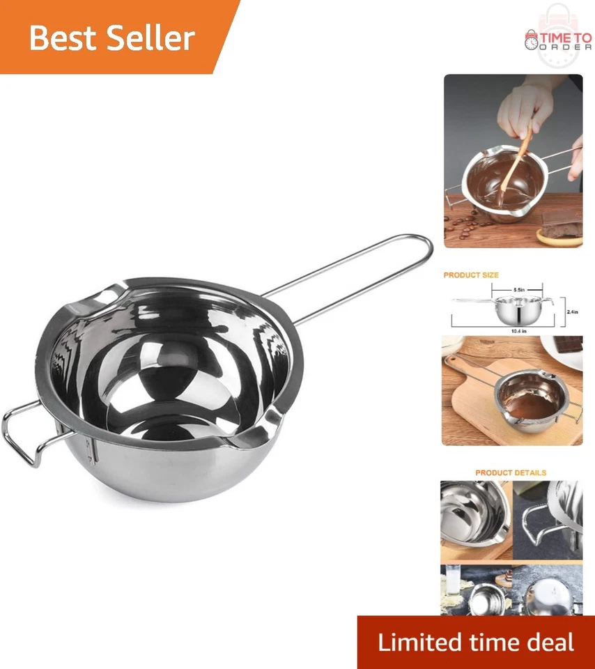Stainless Steel Double Boiler Pot for Melting Chocolate Candy 480ml