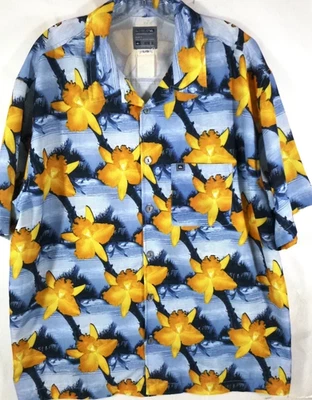 Quiksilver-Camisa Hawaiana Para Hombre-Grande/XL-Floral-Botón Abajo-Manga Corta Informal Foto 1 de 4