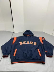 Chicago Bears Jacket Mens 2XL NFL Football Pullover Hooded Windbreaker - Picture 1 of 13
