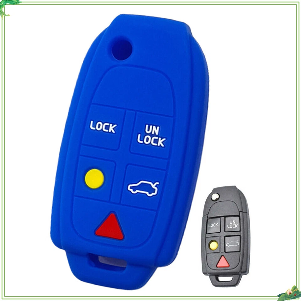 5 Button Silicone Car Key Fob Cover For Volvo S40 C70 V50 C30 2008-2012 Foto 1 de 4