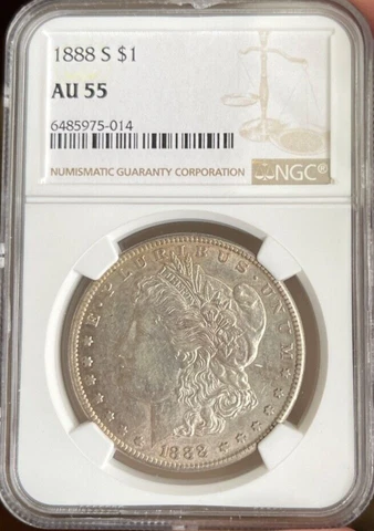 1888-S Morgan Silver Dollar  NGC AU55 Cover