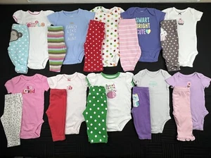 Infant Baby Girl Size 3 Months Shirt Pants Two Piece Outfit Set Mixed Lot Set - Picture 1 of 8