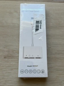 Adaptateur Hub Lecteur de Carte Multiport USB-C Type C pour Caméra MacBook Android Linux - Photo 1/4