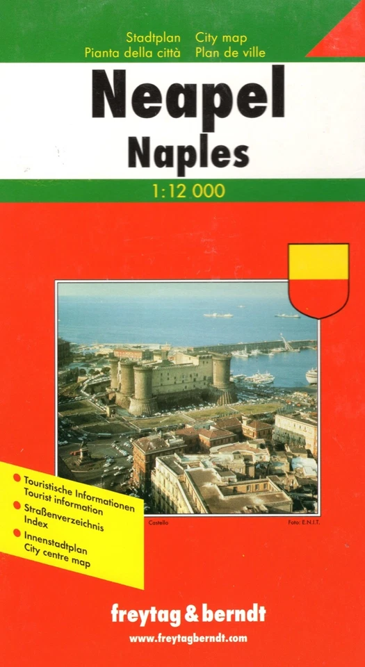 Mapa de calles de la ciudad de Nápoles, Italia por Freytag & Berndt (2003) (NUEVO) Foto 1 de 1