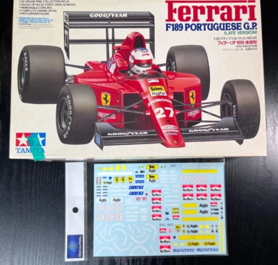 TAMIYA 1/20 FERRARI F189 LATE VERSION articolo 20024 con NUOVE DECALCOMANIE3 - Immagine 1 di 4