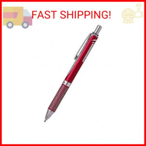 PENTEL EnerGel Penna Gel Liquido Retrattile in Lega, Fusto Rosso, Inchiostro Nero, 1 Confezione ( - Foto 1 di 2