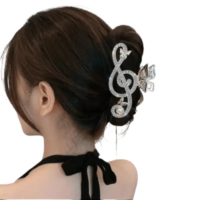 Pinza para el cabello con hendidura aguda brillante - Cordón Updo elegante para mujer Foto 1 de 4