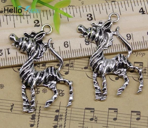 Wholesale retro Jewelry Making DIY lovely zebra alloy charm pendants 40x25mm - Picture 1 of 4