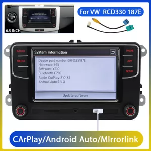 Autoradio NONAME RCD330 187E Android auto Carplay BT SD per VW Golf Jetta Passat - Foto 1 di 20