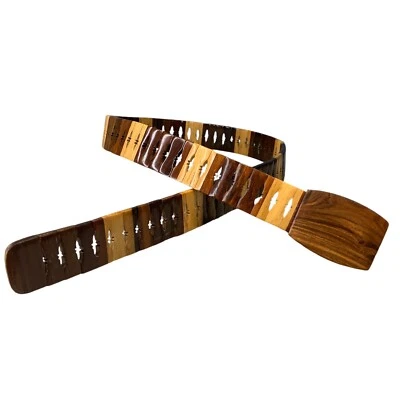 Cinturón de madera vintage unisex Street Wear talla 30 Foto 1 de 4