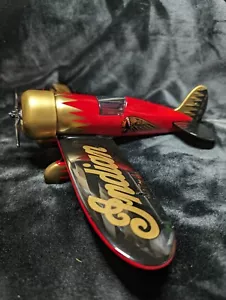 INDIAN MOTORCYCLES VINTAGE DIECAST AIRPLANE COIN BANK 2ND SERIES BY SPEC CAST - Picture 1 of 7