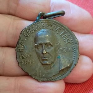 BRESCIA MEDAGLIA 1927 GIACINTO GAGGIA VESCOVO (MM.35) #MD68 - Imagen 1 de 2