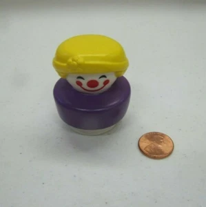 Fisher Price Little People Chunky Circus Carnival Clown In Purple 1991 ~ Clean! - Picture 1 of 3