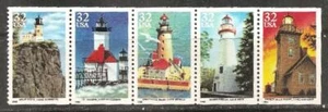 1995 Scott #2969-73 Five Lighthouses of Great Lakes US 32c Stamps MNH OG - Picture 1 of 1